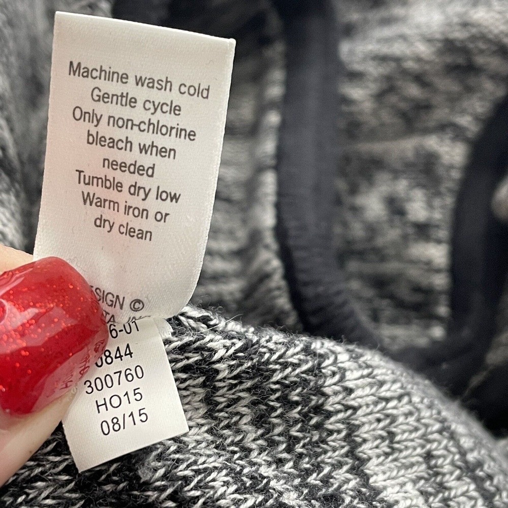 Athleta Womens Size XS‎ Heathered Grey / Black Stretch Long Sleeve Sweater Dress - Picture 11 of 14